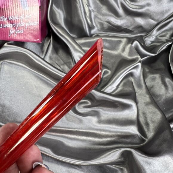 Aqua Globes Indoor Plant-Watering Handblown Glass Bulb Red NEW Fast Shipping! - Picture 4 of 5